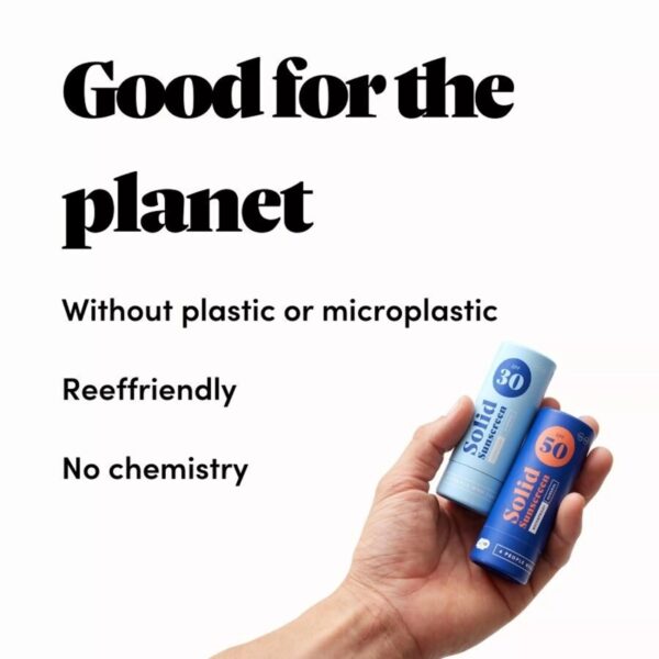 Feste Sonnencreme, LSF50, Mineralisch, Ohne Nanopartikel, Korallenfreundlich, Wasserfest, Duftstofffrei, Kindergeeignet, Nachhaltig, Made in Germany