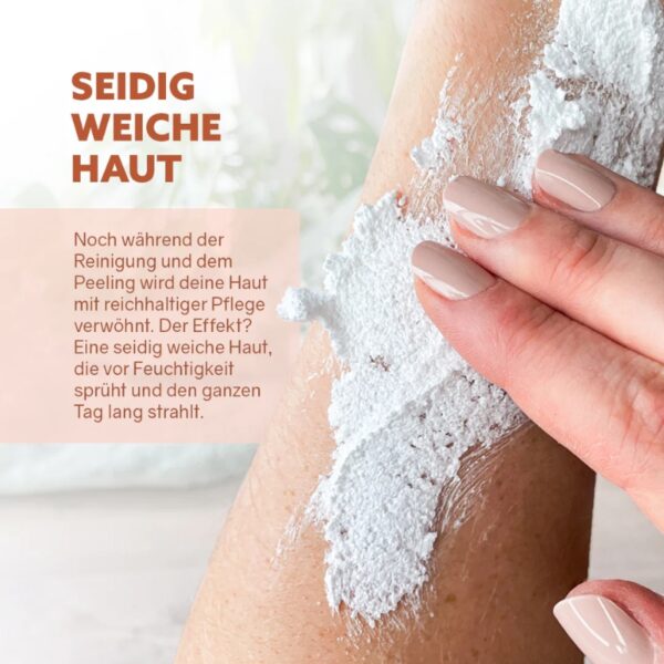 Dusch-Fluff, Rosenduft, Rosengarten, Zuckerpeeling, Kokosöl, vegan, plastikfrei, Naturkosmetik, romantisch, Körperpflege, Handgemacht, Zero Waste