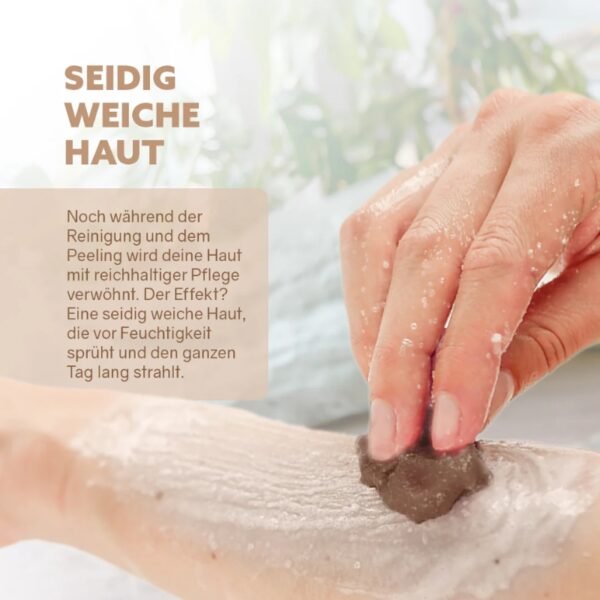 Duschpflege, Peeling, Bodylotion, plastikfrei, vegan, Schokolade, Sheabutter, Mandelöl, handgemacht, 3in1 Pflege, Naturkosmetik, Made in Germany