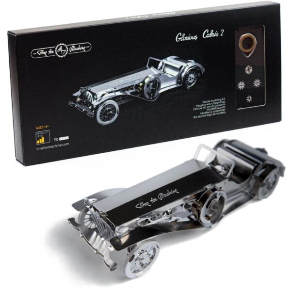 Oldtimer Modell, Metallbausatz Auto, Edelstahl Modellauto, Retro Auto Bausatz, Time for Machine, mechanisches Modell, Glorious Cabrio